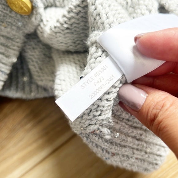 J Crew Sequin V-neck cardigan sweater Size Small - Picture 10 of 15